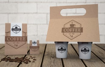 Stationery mockup for coffee shop Free Psd