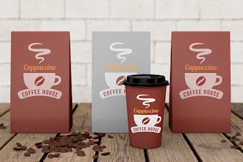 Stationery mockup for coffee shop Free Psd