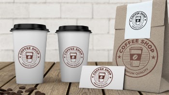 Stationery mockup for coffee shop Free Psd