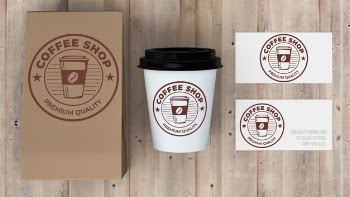 Stationery mockup for coffee shop Free Psd