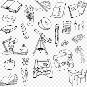 Stationery Pen - Cartoon artwork painted school supplies 