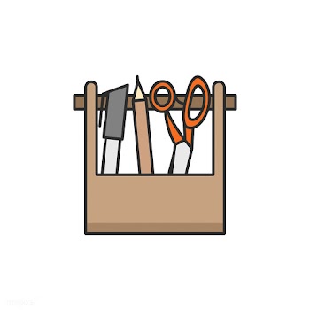 Stationery scissors, marker and pencil illust.. | Free stock vector - 399458
