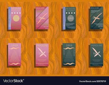 Stationery template design with triangles vector image
