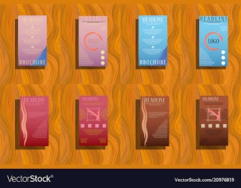 Stationery template design with triangles vector image
