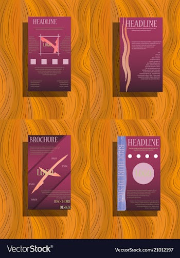 Stationery template design with triangles vector image
