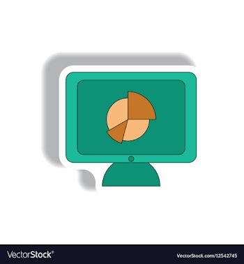 Statistic online in paper vector image