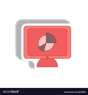 Statistic online in paper vector image
