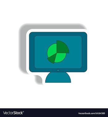 Statistic online in paper vector image