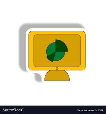 Statistic online in paper vector image