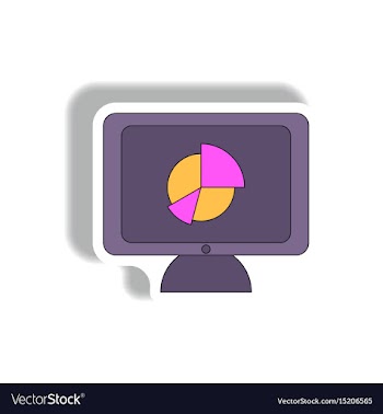 Statistic online in paper vector image