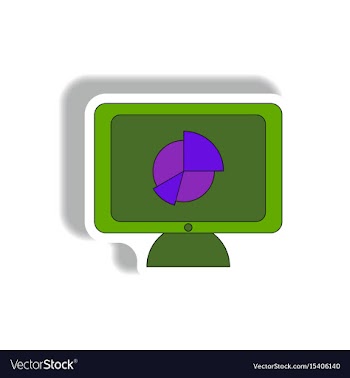 Statistic online in paper vector image