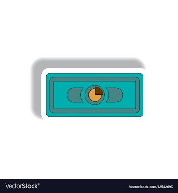 Statistic pie graph on banknote vector image