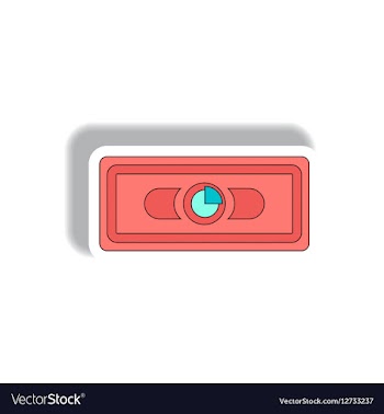 Statistic pie graph on banknote vector image