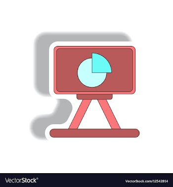 Statistic report on board in vector image