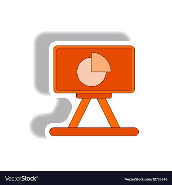 Statistic report on board in vector image