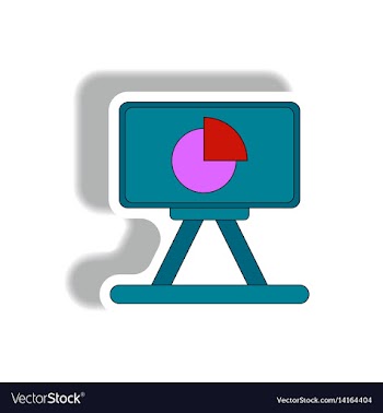 Statistic report on board in vector image