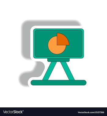 Statistic report on board in vector image