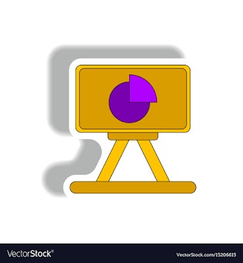 Statistic report on board in vector image
