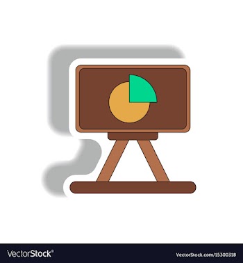 Statistic report on board in vector image