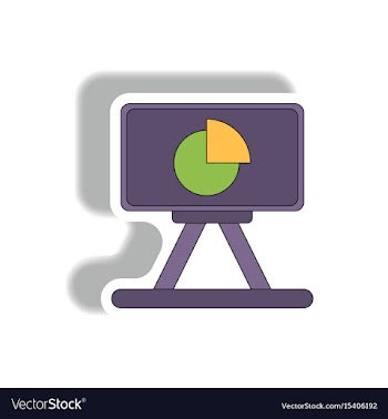 Statistic report on board in vector image