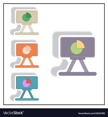 Statistic report on board vector image