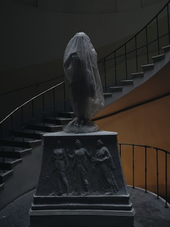 Statue Covered With Plastic