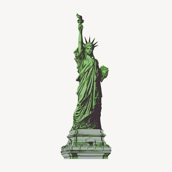 Statue of Liberty clipart, famous | Free Vector - rawpixel