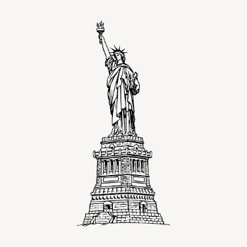 Statue of Liberty clipart, famous | Free Vector - rawpixel