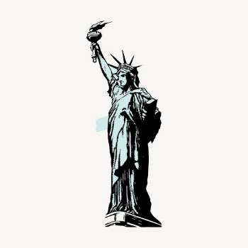 Statue of Liberty clipart, travel | Free Vector - rawpixel