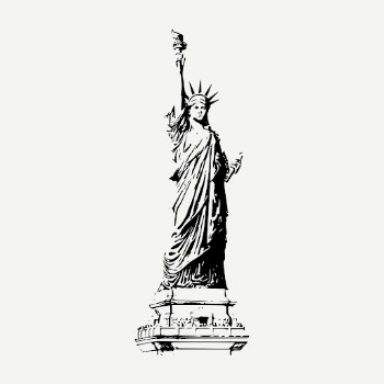 Statue of Liberty drawing clipart, | Free PSD - rawpixel