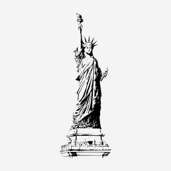 Statue of Liberty drawing, famous | Free Photo - rawpixel