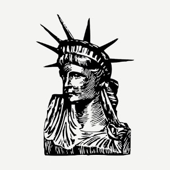 Statue of Liberty drawing, famous | Free PSD - rawpixel