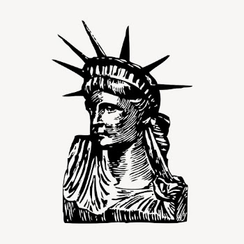 Statue of Liberty drawing, famous | Free Vector - rawpixel