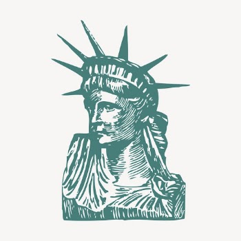Statue of Liberty drawing, famous | Free Vector - rawpixel