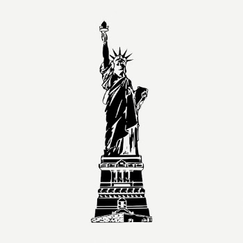 Statue of Liberty drawing, landmark | Free PSD - rawpixel