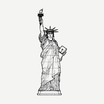 Statue of Liberty drawing, vintage | Free PSD - rawpixel