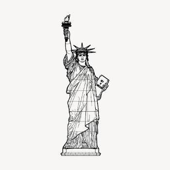 Statue of Liberty drawing, vintage | Free Vector - rawpixel