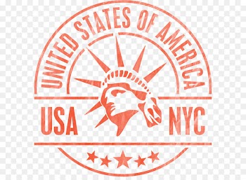 Statue of Liberty Eiffel Tower New York Bagel Cafe Sticker - Vintage Travel Tag 