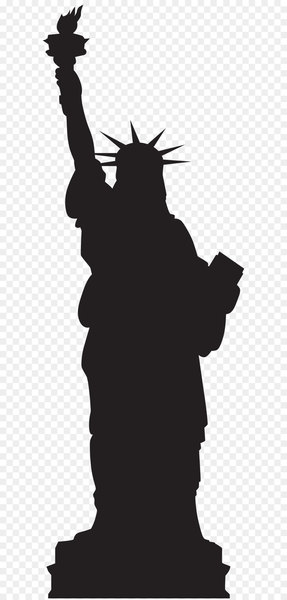 Statue of Liberty New York Harbor Ellis Island Statue of Freedom - Statue of Liberty Silhouette Transparent PNG Clip Art Image 