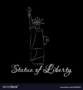 Statue of liberty new york landmark american vector image