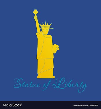 Statue of liberty new york landmark american vector image