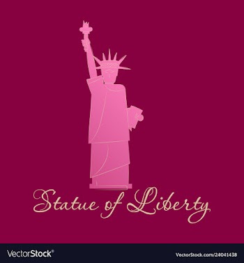 Statue of liberty new york landmark american vector image