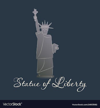 Statue of liberty new york landmark american vector image