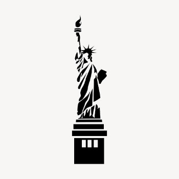 Statue of Liberty silhouette clipart, | Free Photo - rawpixel