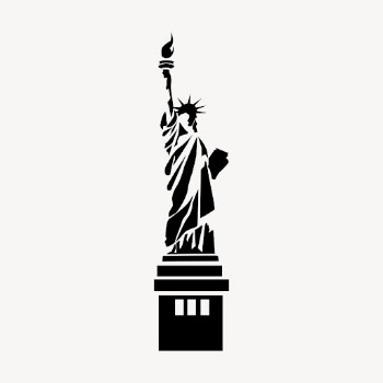 Statue of Liberty silhouette clipart, | Free Vector - rawpixel
