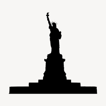 Statue of Liberty silhouette collage | Free PSD - rawpixel