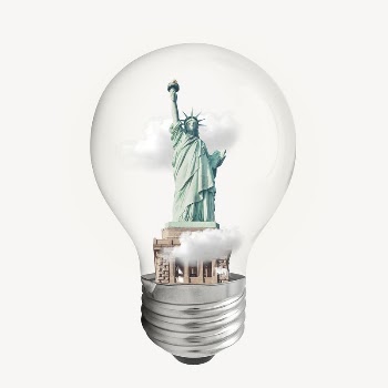 Statue of Liberty sticker, land | Free PSD - rawpixel