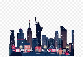 Statue of Liberty - Vector elements Christmas Day in New York 