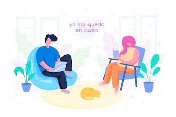 Stay at home concept indoors activities Free Vector