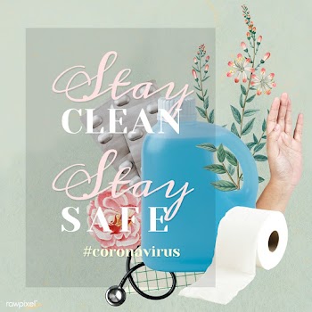 Stay clean stay safe during coronavirus pandemic social template | Free  illustration - 2319215